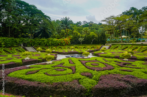 Beautiful green garden in Kuala Lumpur Park, Malaysia