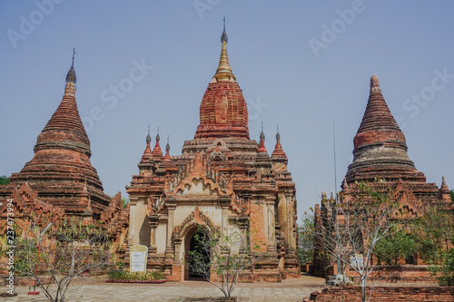 Beautiful ancient buddhist temple in Bagan  Myanmar