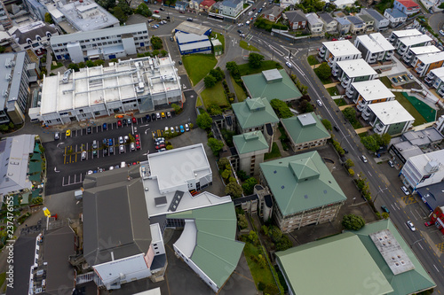 Wellington War Memorial Museum and Massey University Aerial View.  photo