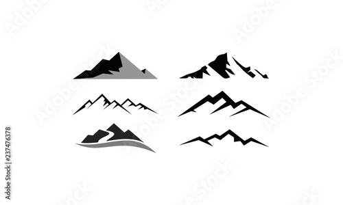 black mountain icon set logo