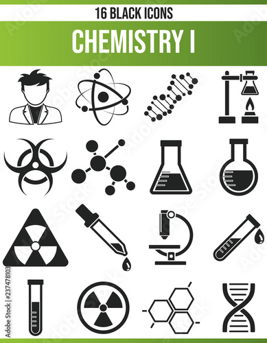 Black Icon Set Chemistry I