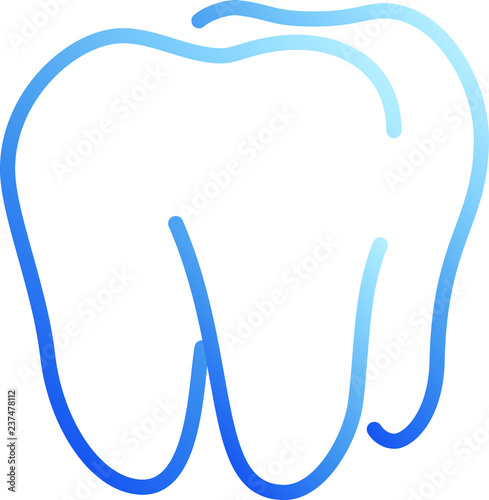 Natural Simple Line drawing of tooth