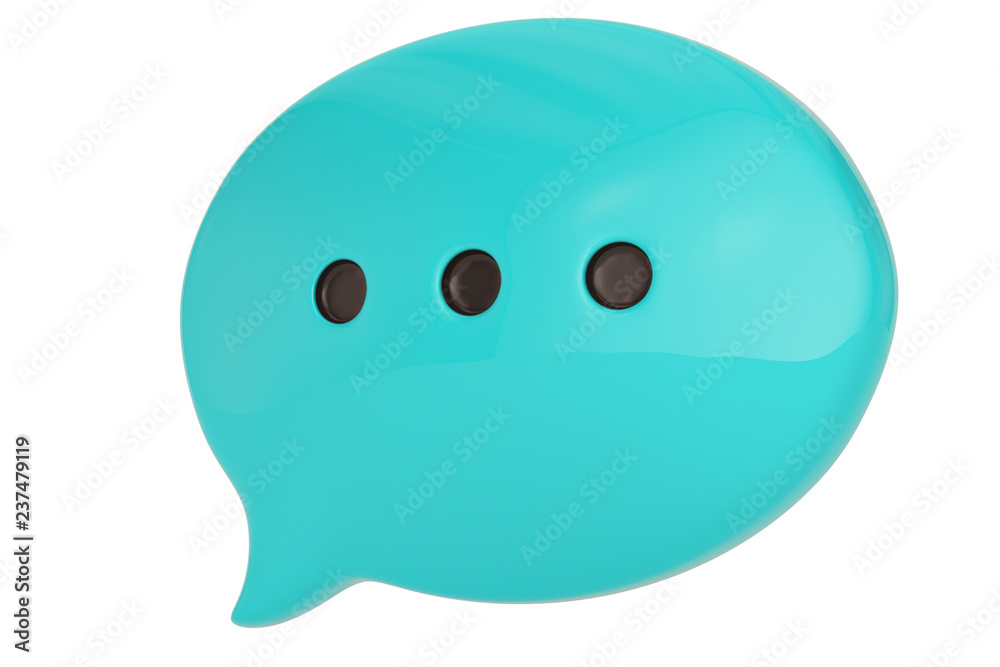 Speech bubble isolated on white background. 3D illustration. Speech bubble isolated on white background. 3D illustration.