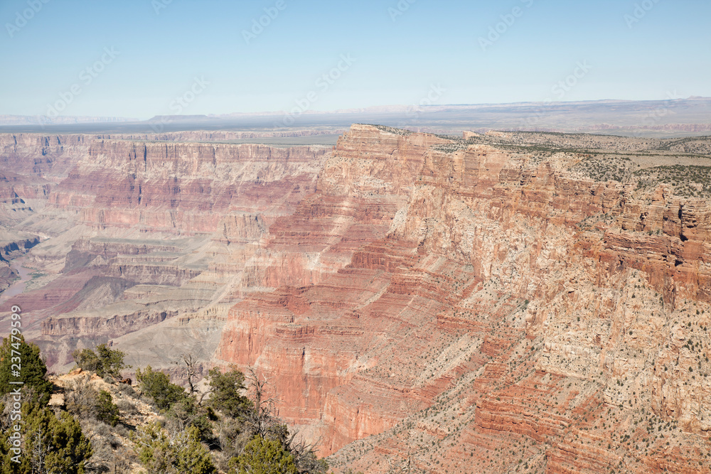 view of Grand Canyon from desert view lookout