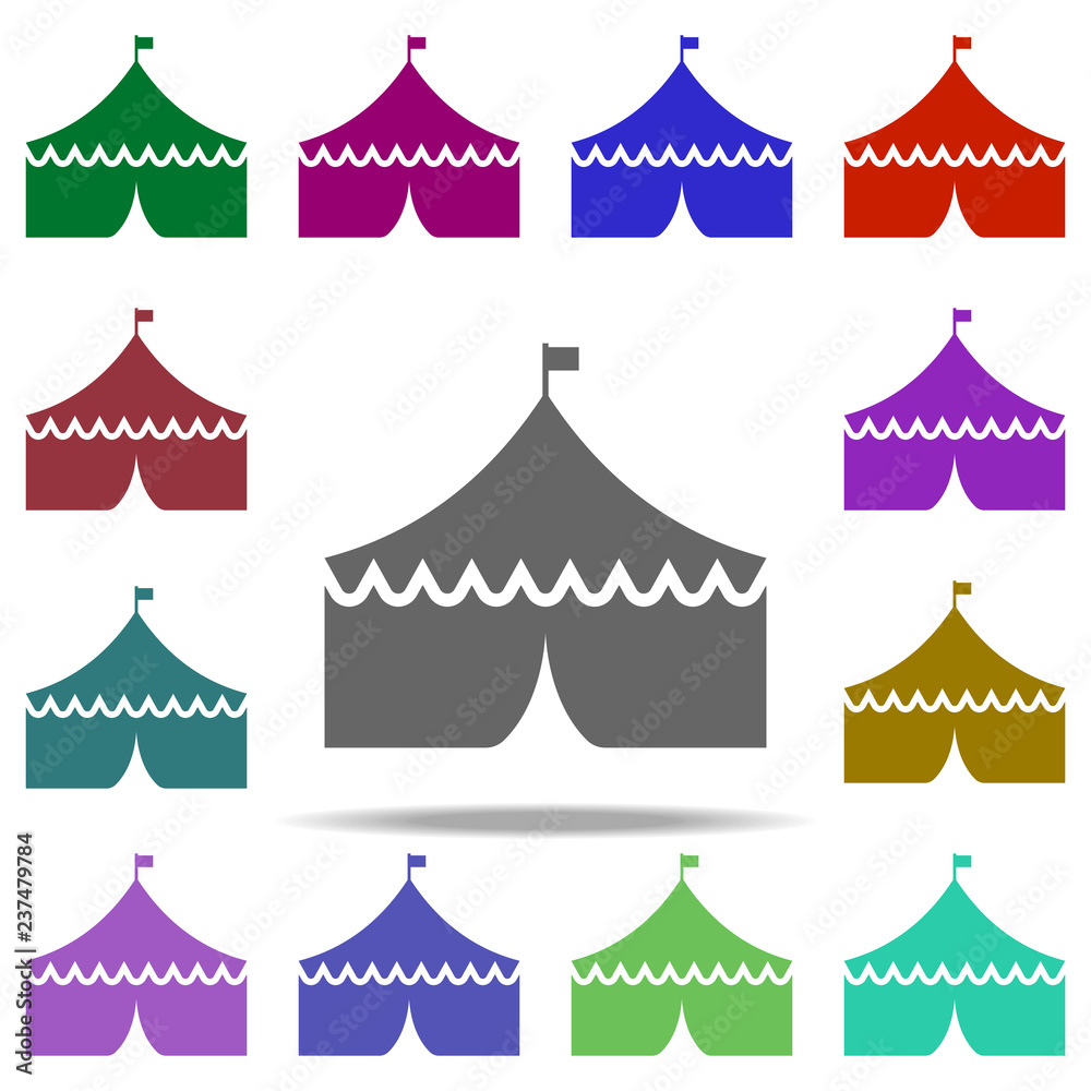 circus tent icon. Elements of circus in multi color style icons. Simple icon for websites, web design, mobile app, info graphics