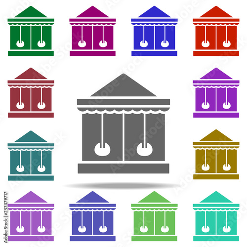 shooting gallery icon. Elements of circus in multi color style icons. Simple icon for websites, web design, mobile app, info graphics