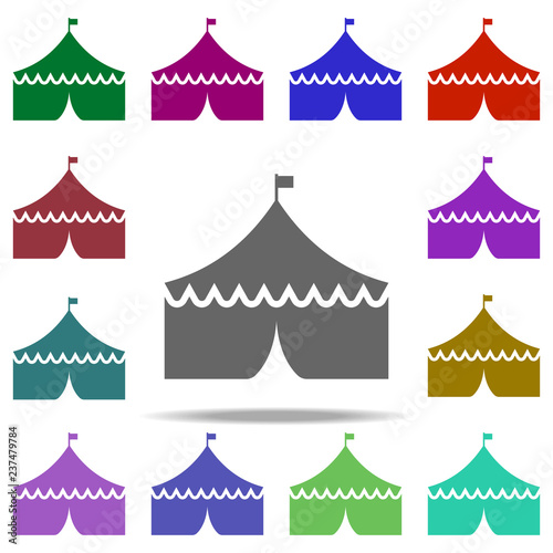 circus tent icon. Elements of circus in multi color style icons. Simple icon for websites, web design, mobile app, info graphics