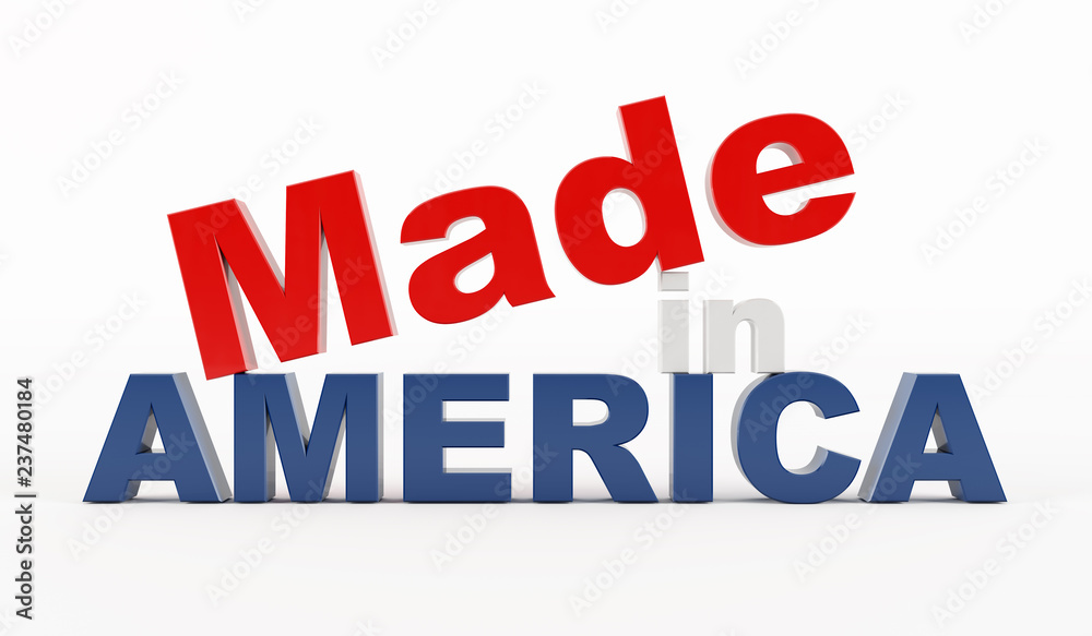 3D render of a Made in America sign 3D render of a Made in America sign