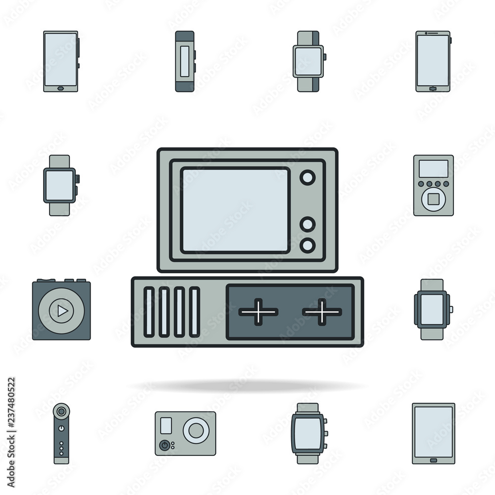 old computer icon. Devices icons universal set for web and mobile