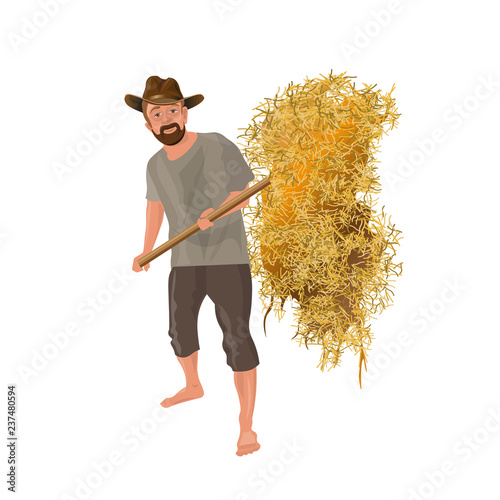 Farmer with a pitchfork