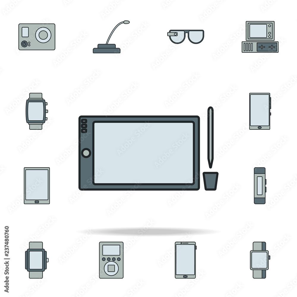 Graphics tablet icon. Devices icons universal set for web and mobile