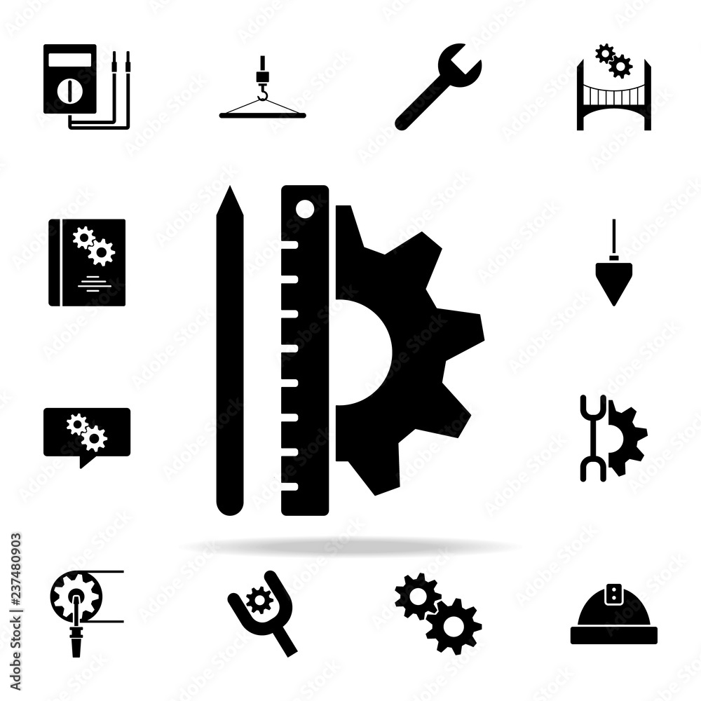 Fototapeta premium Engineer tools icon. Engineering icons universal set for web and mobile