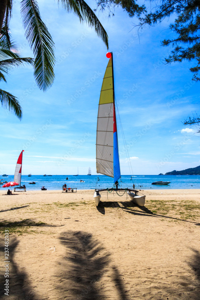 Fototapeta premium Catamaran on Patong beach