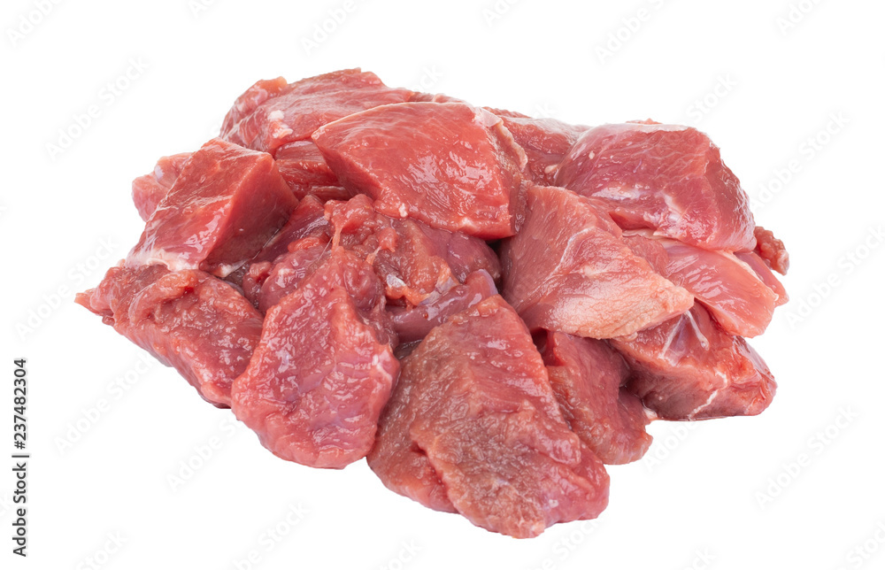 Obraz premium cut meat isolated on white background