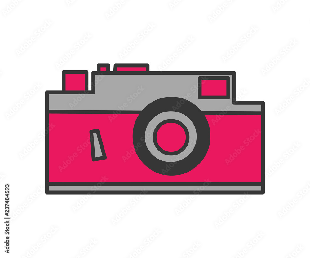 retro camera symbol isolated on white background retro camera symbol isolated on white background