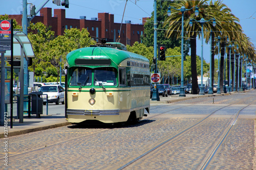 vintage trolley in San Francisco California