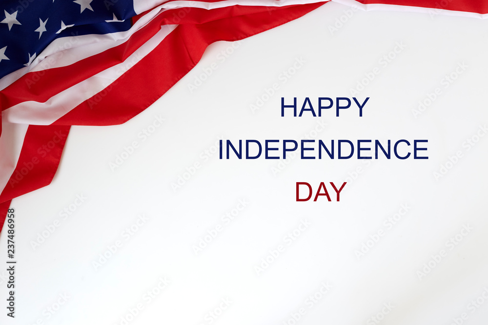Fototapeta premium Happy Presidents' Day Typography Over Distressed