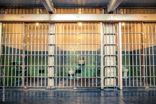 jail cell in Alcatraz prison in San Francisco California