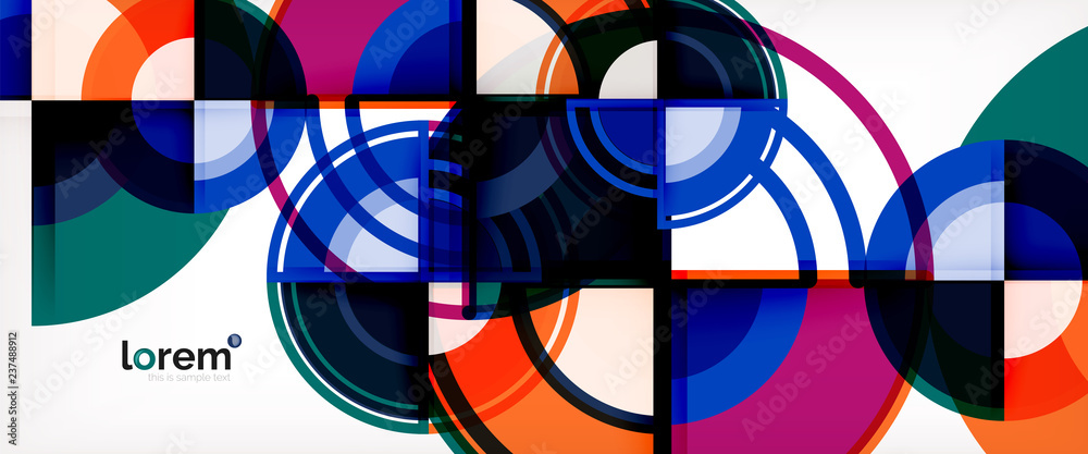 Obraz premium Vector abstract colorful circles background