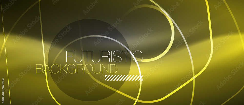 Black and glowing color lines neon design, magin techno template background Black and glowing color lines neon design, magin techno template background