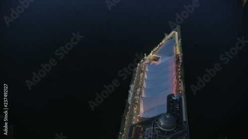 Aerial view Canada Place Vancouver British Columbia Canada photo