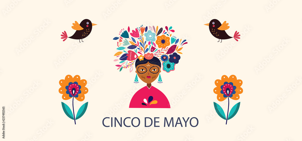 Vector illustration with Mexican holidayDia de Los Muertos