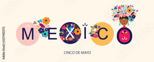 Vector illustration with Mexican holiday Dia de Los Muertos