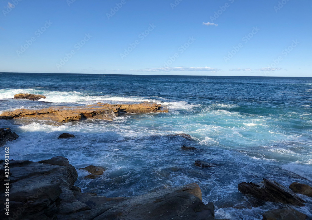 Crashing waves at the coast Crashing waves at the coast