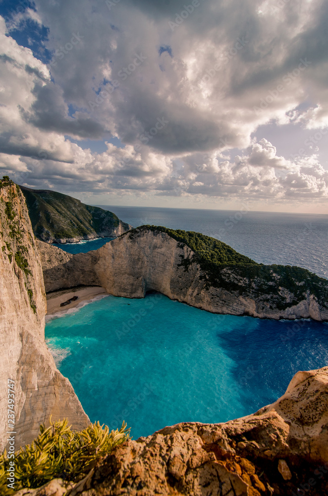 Navagio beach in Greece, Zakynthos Navagio beach in Greece, Zakynthos