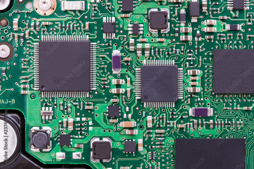 Electronic circuit board close up Electronic circuit board close up