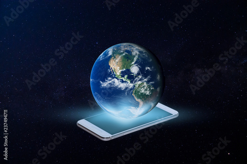 Fototapeta Naklejka Na Ścianę i Meble -  World Phone Communications Elements of this image furnished by NASA 5
