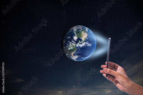 Fototapeta Naklejka Na Ścianę i Meble -  World Phone Communications Elements of this image furnished by NASA 5
