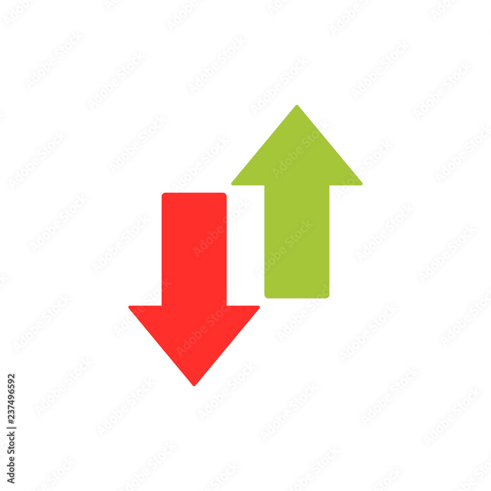 up and down arrows icon vector up and down arrows icon vector