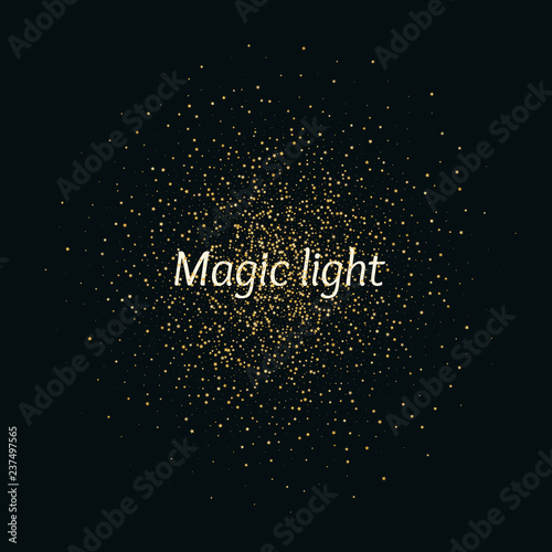Vector glitter magical light with stars