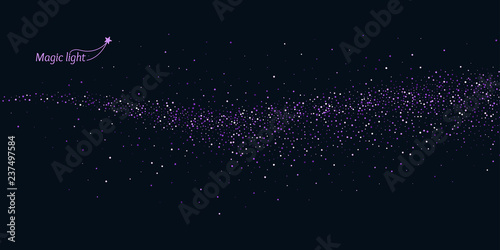 Vector purple glitter Magical light