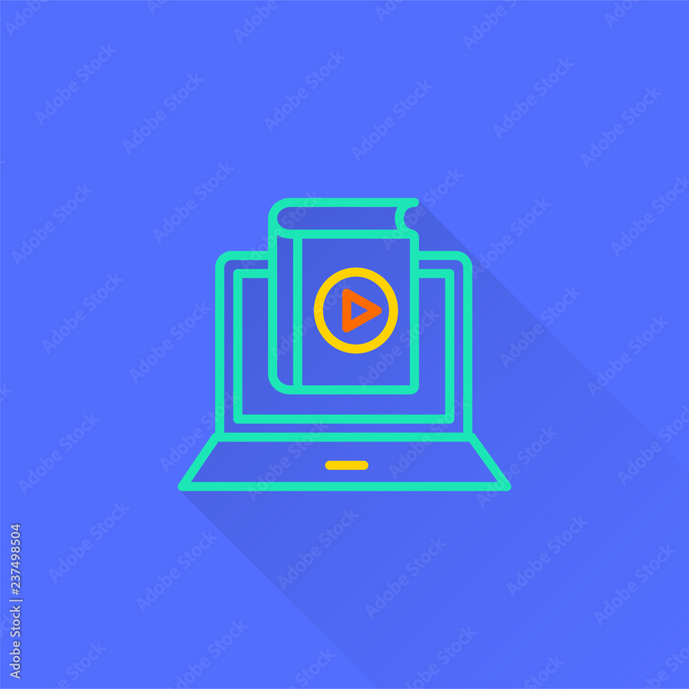 E-learning distance education - vector icon for graphic and web design. E-learning distance education - vector icon for graphic and web design.