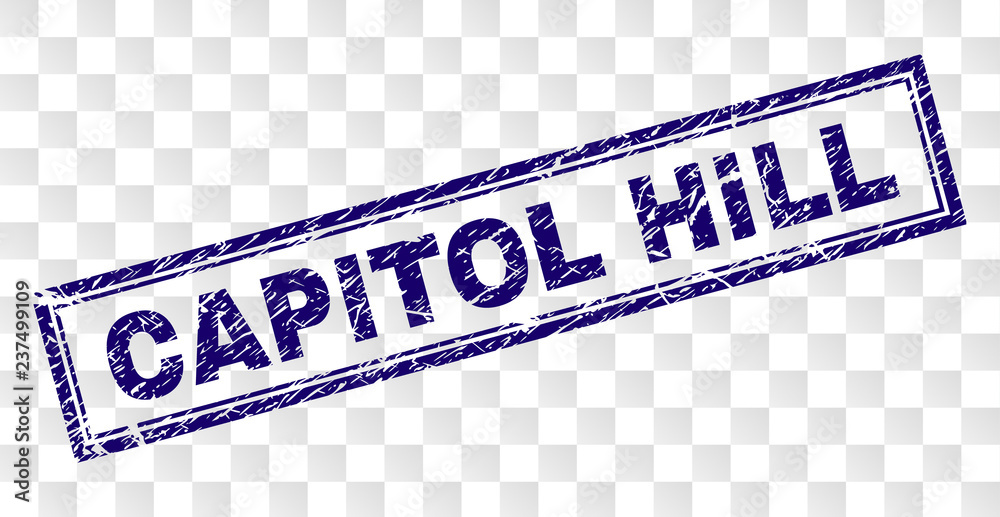 CAPITOL HILL stamp seal imprint with rubber print style and double ...