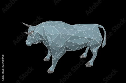 Abstract polygonal bull. Is...