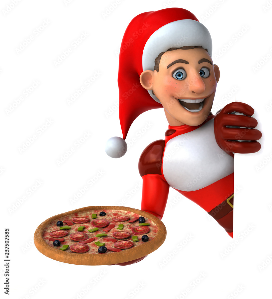 Fun Super Santa Claus - 3D Illustration Fun Super Santa Claus - 3D Illustration