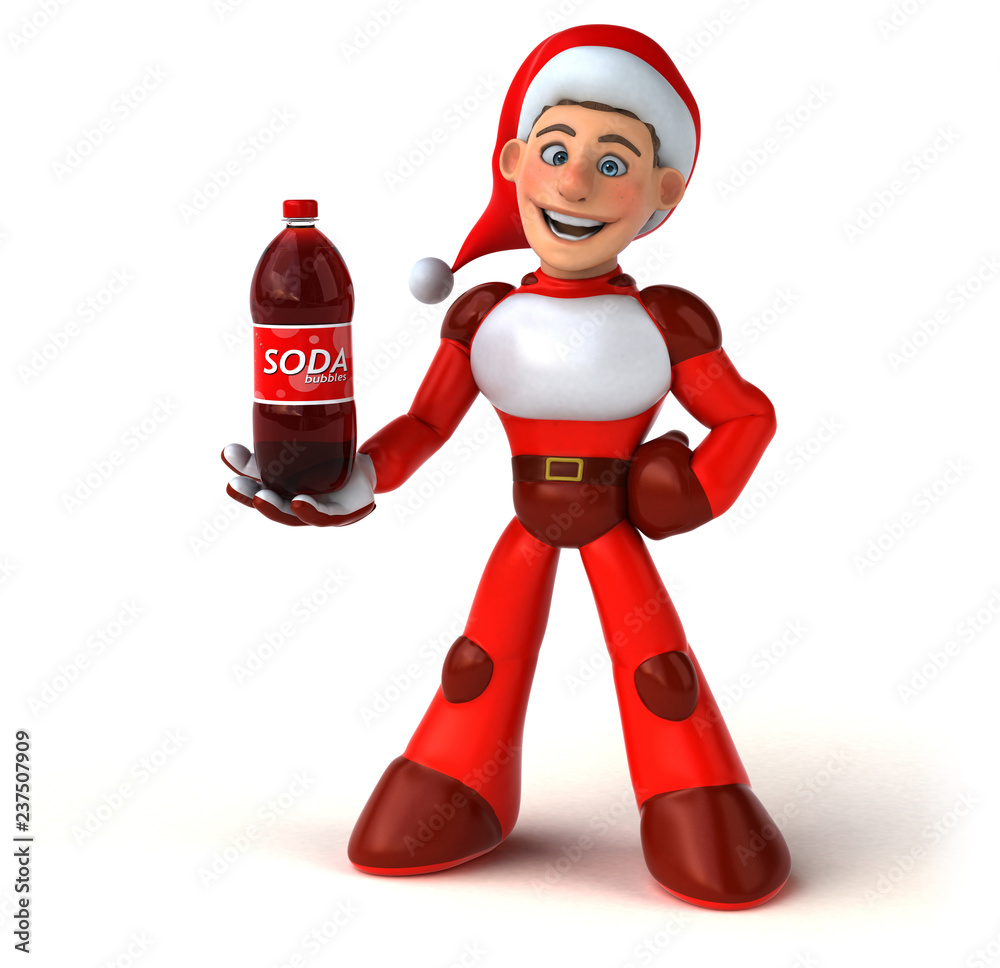 Fun Super Santa Claus - 3D Illustration Fun Super Santa Claus - 3D Illustration