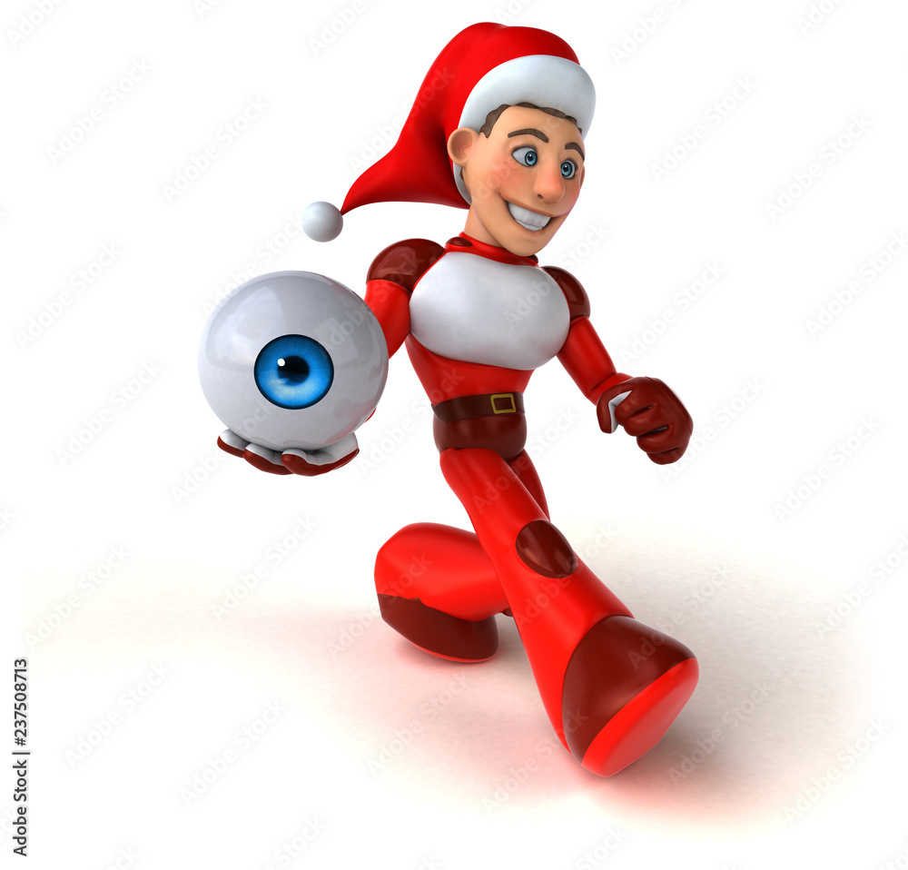 Fun Super Santa Claus - 3D Illustration Fun Super Santa Claus - 3D Illustration