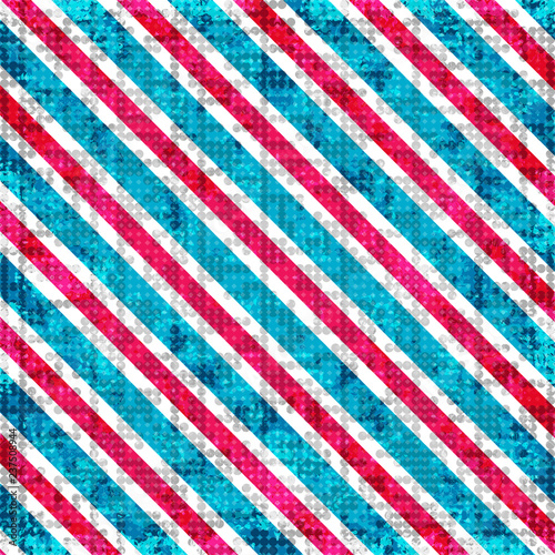 red blue and white lines. abstract geometric background illustration. grunge effect