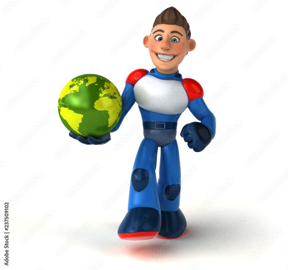 Super modern superhero - 3D Illustration Super modern superhero - 3D Illustration