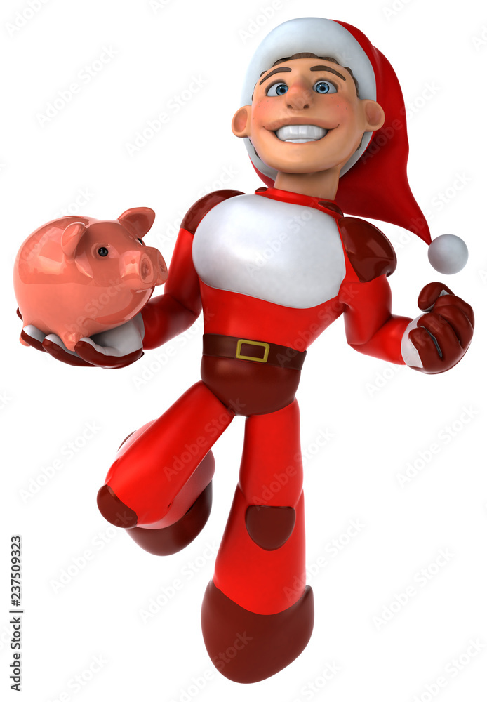 Fun Super Santa Claus - 3D Illustration Fun Super Santa Claus - 3D Illustration