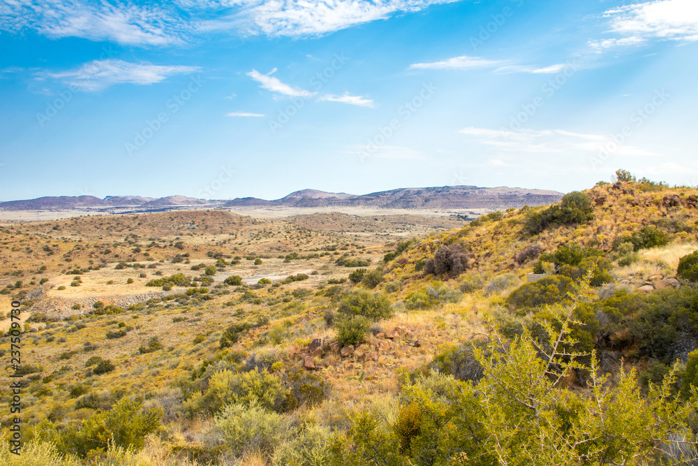 Gariep dam on the Orange River in South Africa, the largest dam in South Africa