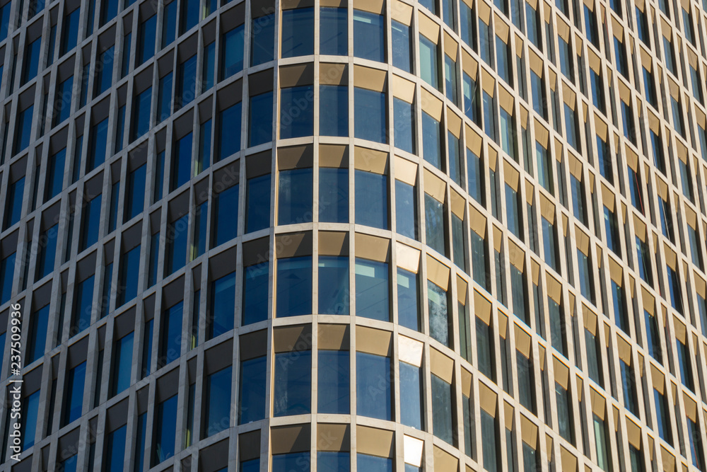Abstract Building, blue glass wall of skyscraper Abstract Building, blue glass wall of skyscraper