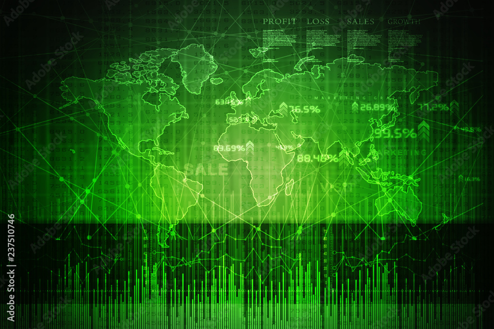 2d rendering Stock market online business concept. business Graph 2d rendering Stock market online business concept. business Graph