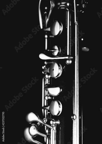 The mechanism of the oboe instrument photo