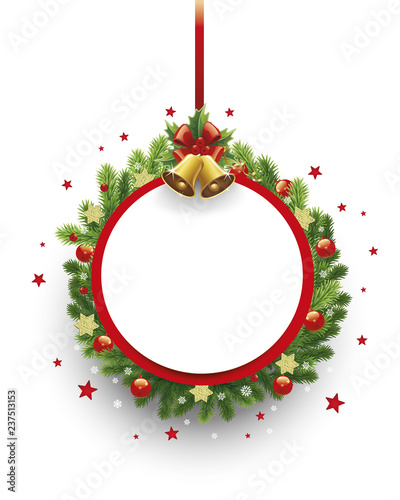 Merry christmas background banner with place for text
