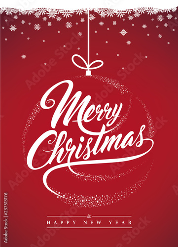 Merry christmas background-decoration created by  many white stars
